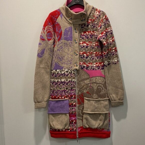 Kooi Knitwear Knit Jacket Wool colorful - Picture 7 of 16